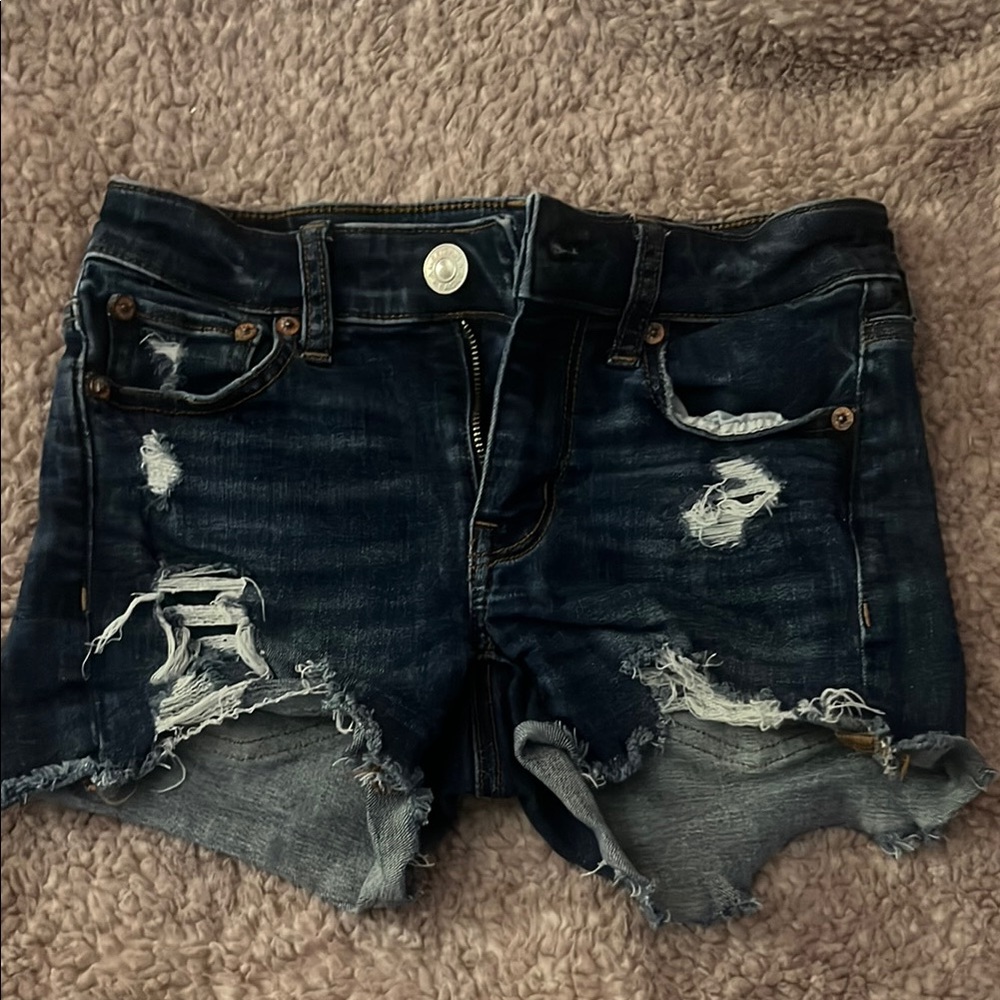 American Eagle next level stretch jean shorts, size 00